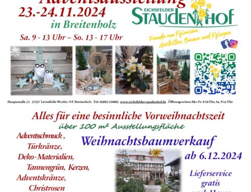 Adventsausstellung 23.-24.11.2024 in Breitenholz!