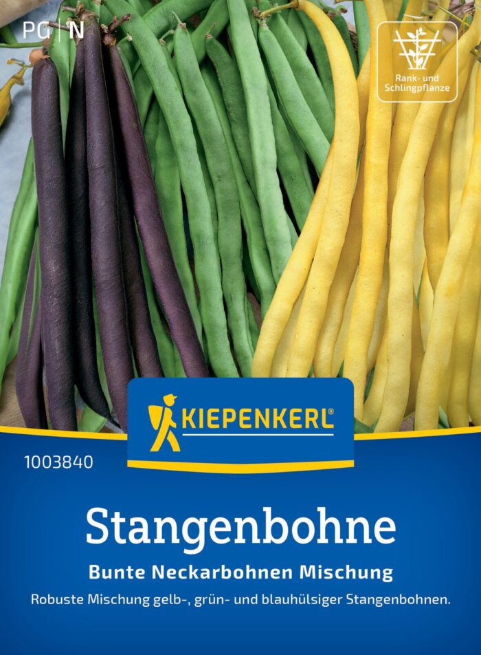 Stangenbohne Mix Neckarkönigin, Neckargold, Blauhilde