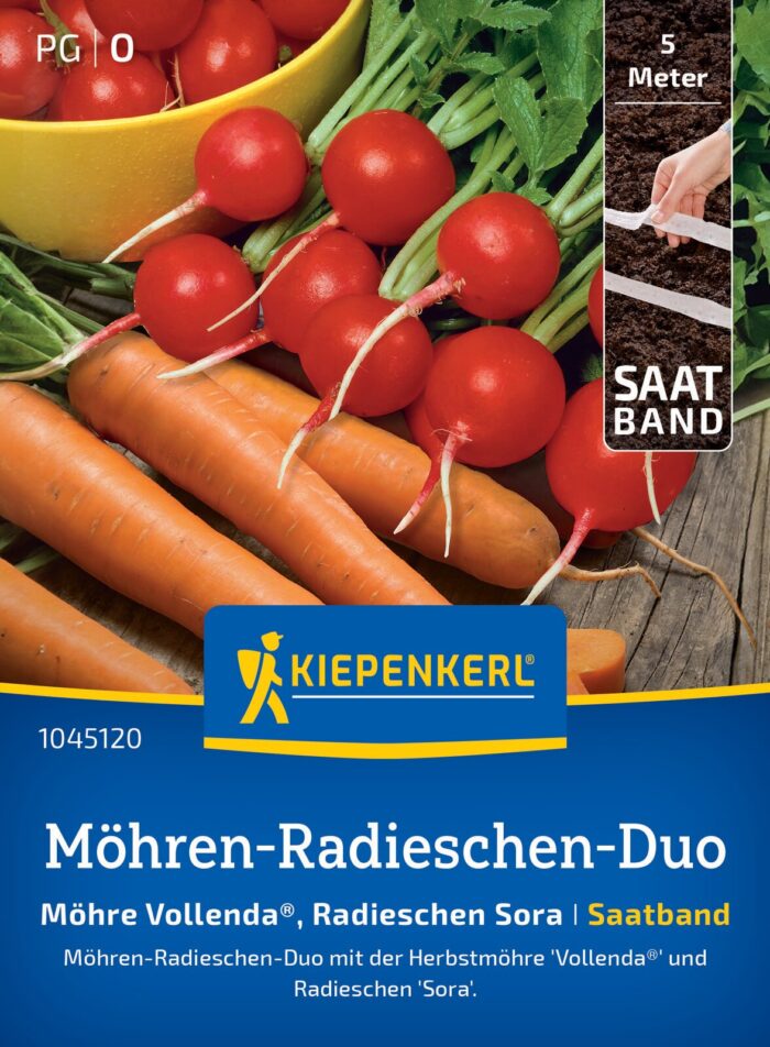 Möhren-Radieschen-Duo Möhre Vollenda®, Radieschen Sora, Saatband